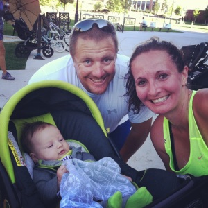 Baby's first 5k with Mom and Dad!